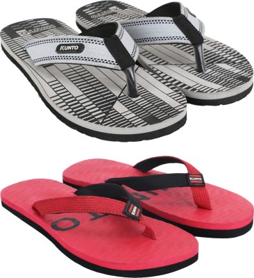 KUNTO Men Flip Flops(Multicolor , 9)