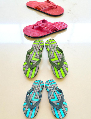 Mikro Men Slippers(Red, Green, Blue , 6)