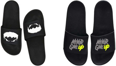 nvisan Men Slides(White, Grey , 10)