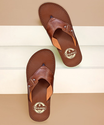 Squash Men Flip Flops(Tan , 9)
