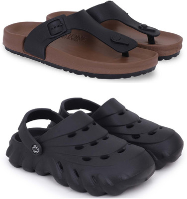 Pampy Angel Men Slippers(Brown, Black , 6)