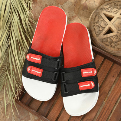 Mochites Men Slides(Red, White, Black , 10)