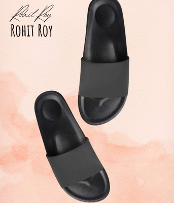 slipover Men Slides(Black , 9)