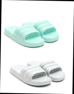 HOC Women Slides(Blue, Grey , 4)