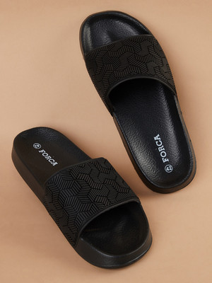 Forca by Lifestyle Men Slides(Black , 8)