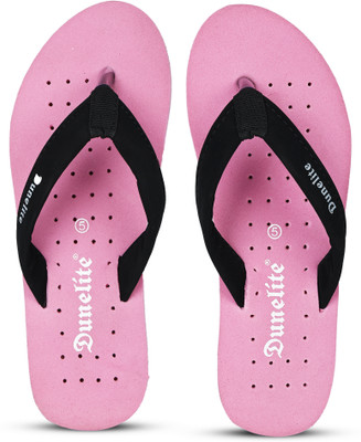 Dunelite Women Flip Flops(Pink , 5)