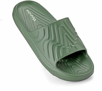 Hoppa Men Slides(Olive , 11)