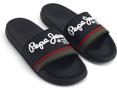 Pepe Jeans Men Slides(Black , 9)