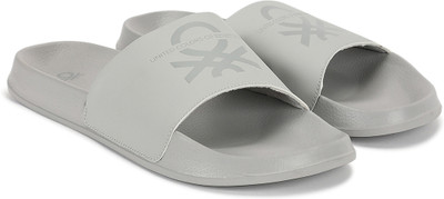 United Colors of Benetton Men Slides(Grey , 6)