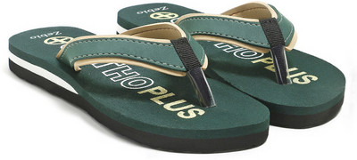 zebio Women Slippers(Green, Yellow , 7)