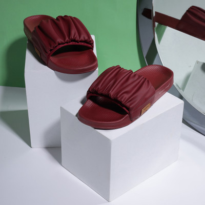 Chupps Women Slides(Maroon , 3)