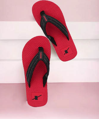 Sparx Men Flip Flops(Red, Black , 8)