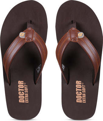 DOCTOR EXTRA SOFT Men Flip Flops(Brown , 6)