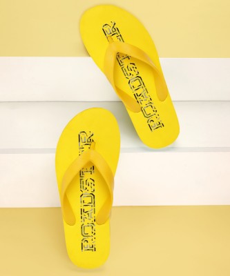 Roadster Men Flip Flops(Yellow , 7)