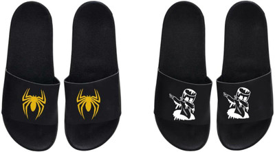 nvisan Men Slides(Yellow, White , 10)