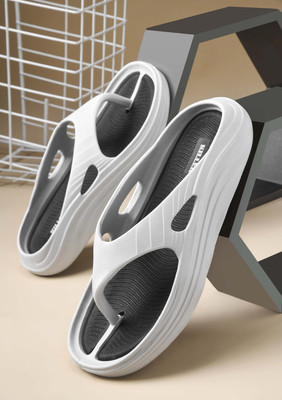 KILLER Men Flip Flops(Grey, Black , 6)