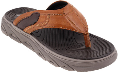 HealthFit Men Men's Diabetic & Orthopedic with Extra Soft Comfortable Footwear Flip Flops(Tan , 7)