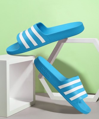 ADIDAS Men ADILETTE AQUA Slides(Multicolor , 9)