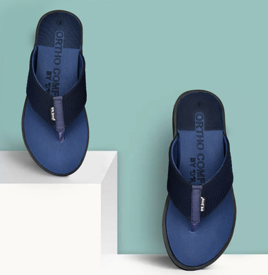 DR STTEP Men Soft Ortho Slippers for Men | Comfy Anti-Skid Flip Flops for Daily Use Slippers(Blue , 8)