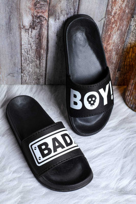 Footox Men Slippers for Men | Slides for Men | Clogs for Men | Flipflop for Men Slides(Black , 6)
