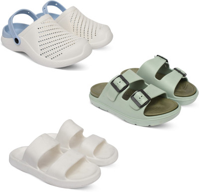 Acorn Men Slides(Blue, Olive, White , 8)