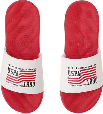 U.S. POLO ASSN. Men Slides(Red , 8)