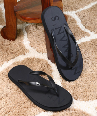 Neemans Men Flip Flops(Black , 10)