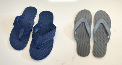 BreeZy Men Slippers(Navy, Green , 7)