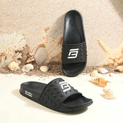 BIRDE Men Slides(Black , 7)