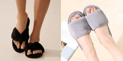 Sale YUG Women Flip Flops(Grey, Grey , 7)