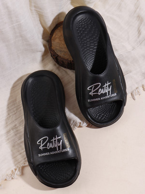 Bootco Men Slides(Black, Multicolor , 10)