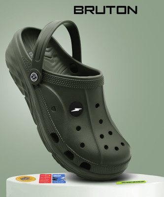 BRUTON Men Slides(Olive , 8)