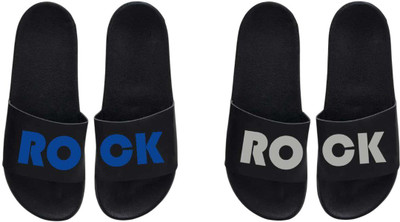 nvisan Men Slides(Blue, Grey , 10)