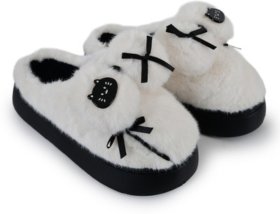 HELEEY Women Flip Flops(Off White , 8)