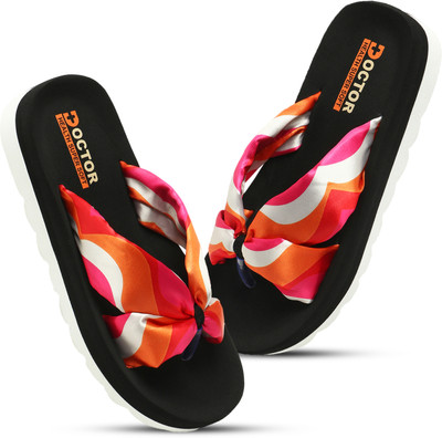 Doctor Health Super Soft Women Newly Launch | Classic Ultra Soft | Cushion | Comfortable|Premium|Stylish|Trendy Flip Flops(Black , 6)