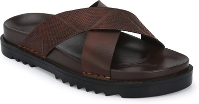 BIZORA Men Slides(Brown , 10)