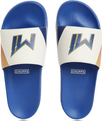 Chupps Women Mi Official Sliders Royal Blue/Orange Men's Comfortable Slides & Flip Flop Slides(Blue, Orange , 6)