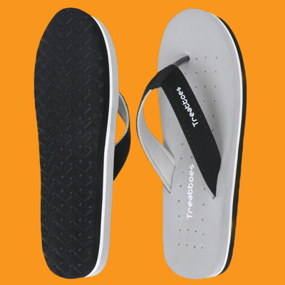 TREATTOES Women Doctor Ortho Care Diabetic Extra Soft Orthopaedic Comfort House Dr Slippers Flip Flops(Grey , 8)