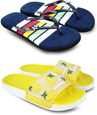 ANGO Women Slides(Multicolor , 7)