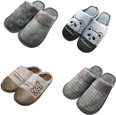 Mahi Enterprises Men Flip Flops(Grey, Grey, Beige, Grey , 9)