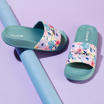 DUKE Women Slides(Blue , 6)