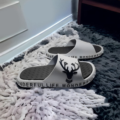 A-CLASS Men Flip Flops(Grey , 10)