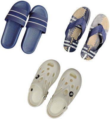 BLIBBERS Men Slippers(Blue, Blue, White , 9)