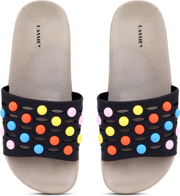 Cassiey Women Slides(Black , 6)