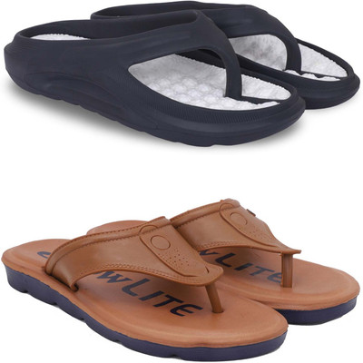 KAPYANSH Men Slippers(Black, Brown , 10)