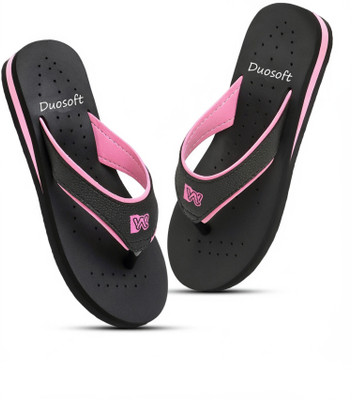 DUOSOFT Women Doctor Slipper|Super Soft|Orthopedic|Lightweight|Diabetic|Antiskid Slippers(Black , 4)