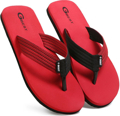 G Best Men Flip Flops(Red , 9)