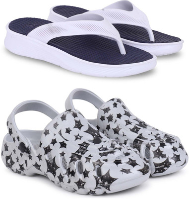 Pampy Angel Men Slippers(Blue, Grey , 7)