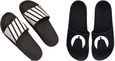 nvisan Men Slides(Grey, White , 7)