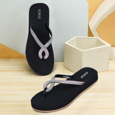 kOWUS Women Slippers(Silver , 8)